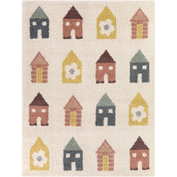 Ville Multicolor 5 ft. 3 in. x 7 ft. House Area Rug