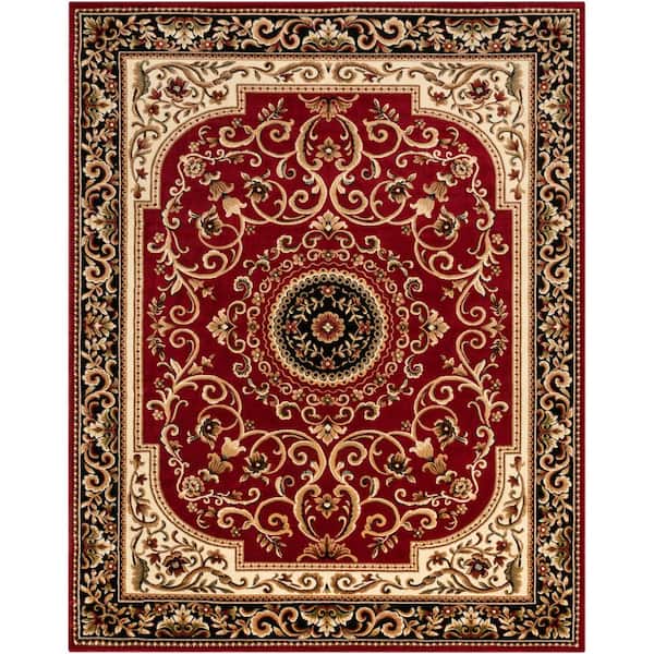Well Woven Barclay Casbah Traditional Oriental Medallion Red 7 ft. 10 in. x 9 ft. 10 in. Area Rug