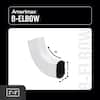 Amerimax 27065 B Style 2” X 3” White Aluminum 75° Downspout Elbow – Top Or Bottom Attachment
