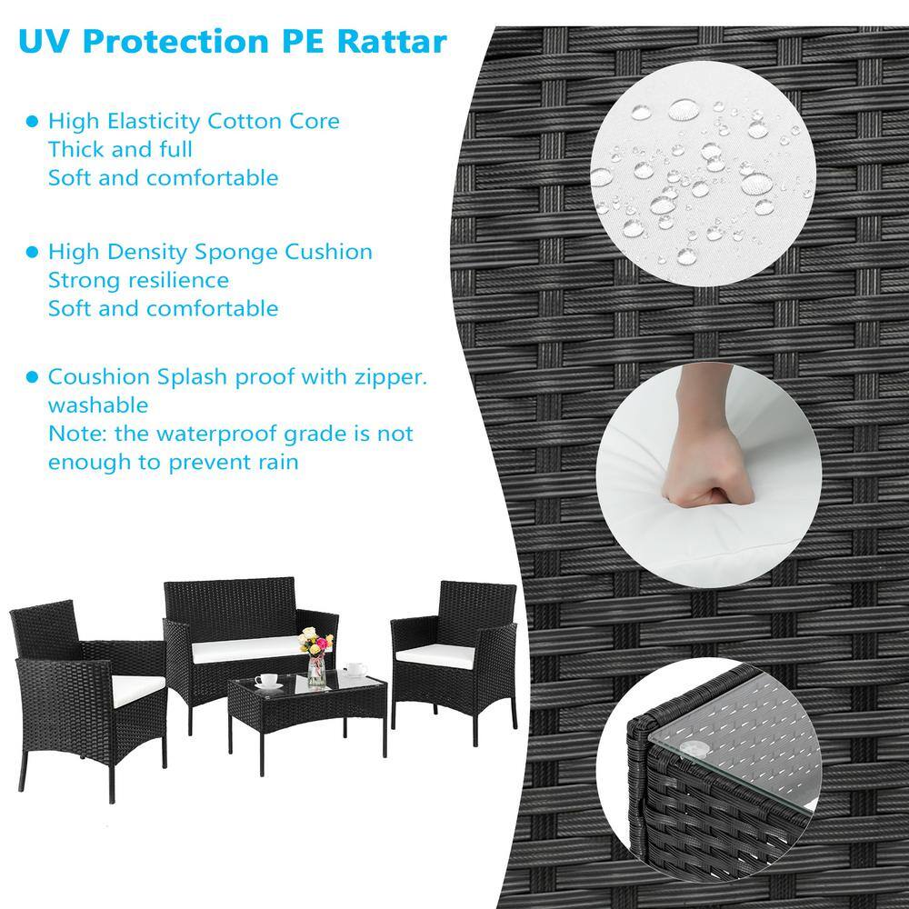 Material and durability features of the outdoor wicker furniture.