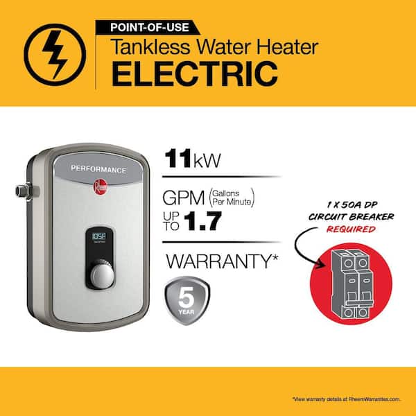 Performance 11 kW 2.15 GPM 240V Self-Modulating Electric Tankless Water Heater