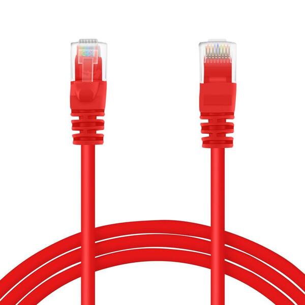 GearIt 0.5 ft. Cat5e RJ45 Ethernet LAN Network Patch Cable - Red (8-Pack)