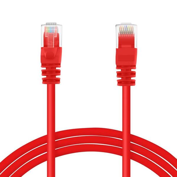 GearIt 10 ft. Cat5e RJ45 Snagless Ethernet Computer LAN Network Patch Cable - Red (20-Pack)