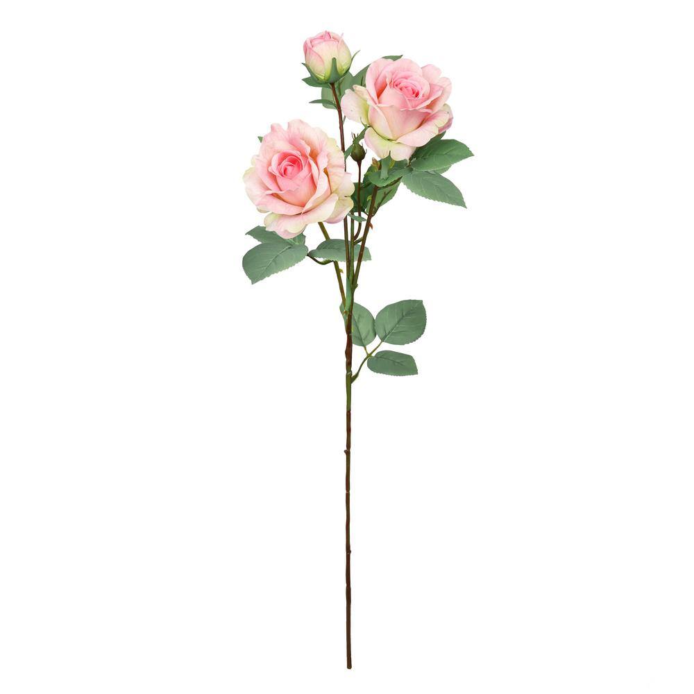 28 in. Blush Pink Artificial Rose Flower Stem Spray (Set of 4) 31575BSHP The Home Depot