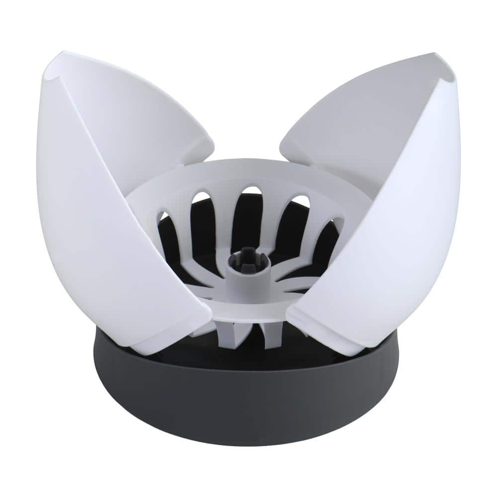 White Ergonomic Toilet Plunger with Hideaway Caddy