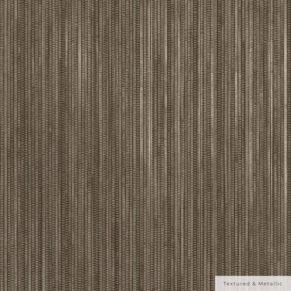 Metallic Bronze Faux Grasscloth Vinyl Peel and Stick Textured Wallpaper Roll (Covers 28 sq. ft.)