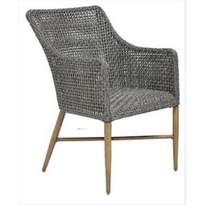Crenshaw Park Stationary Padded Metal and Wicker Outdoor Dining Chair (2-Pack)