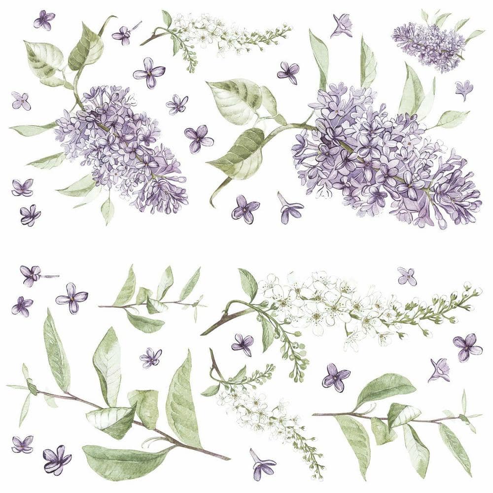 Divine Cascade- Purple Floral Decals - Dearest Little Decals