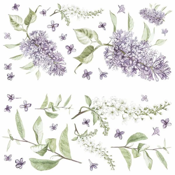 RoomMates Purple Lilac Peel and Stick Giant Wall Decals