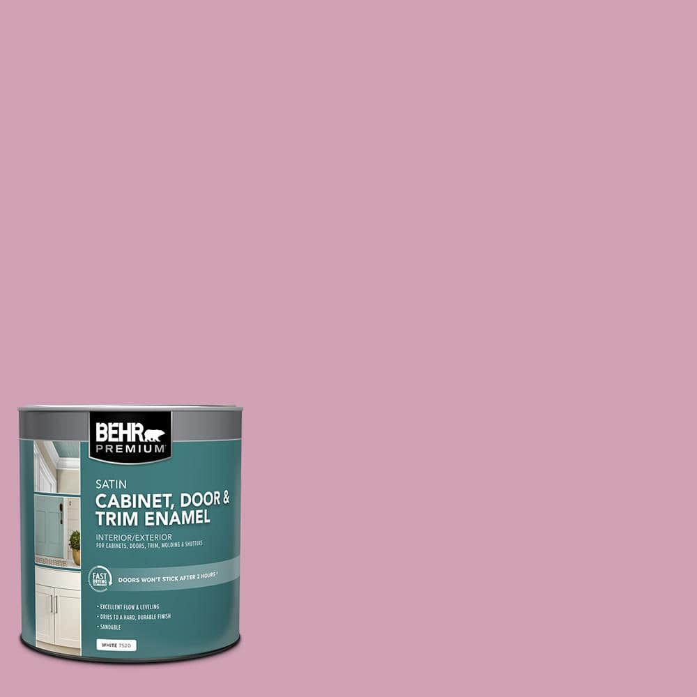 BEHR PREMIUM 1 qt. #M130-4 Raspberry Smoothie Satin Enamel Interior ...