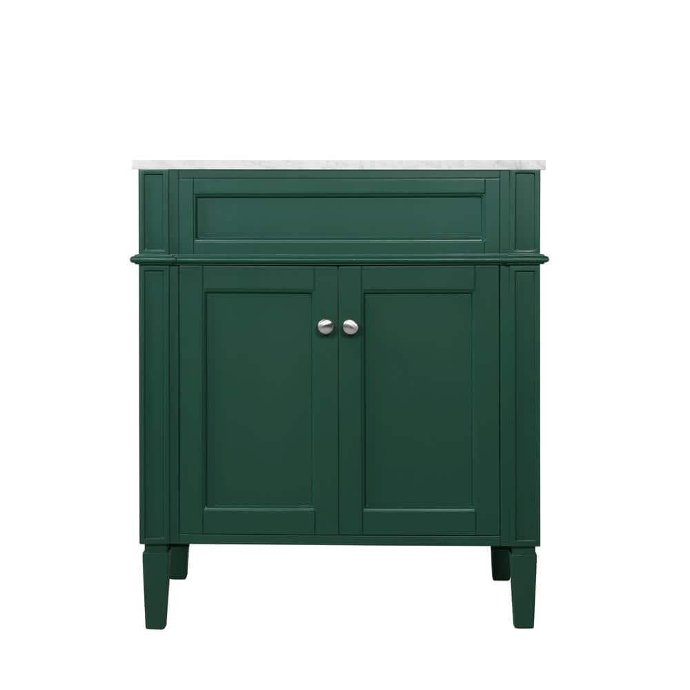 Simply Living 30 in. W x 21.5 in. D x 35 in. H Bath Vanity in Green with Ca