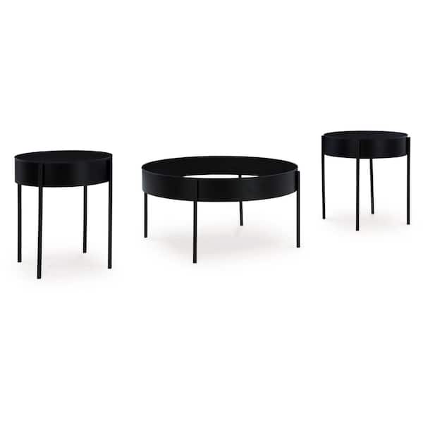 Ardoline 3 Pack Tables - Black Ardoline 3 Pack Tables - Black