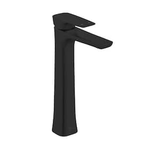 Monaco Single-Handle High-Arc Single-Hole Bathroom Faucet in Matte Black