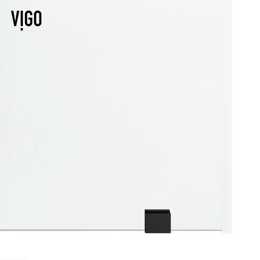 Elan Hart 72" Matte Black Frameless Sliding Shower Door with Clear Glass