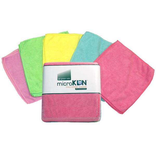 Viatek MicroKLen 12 in. x 12 in. Microfiber Towels (50-Pack)