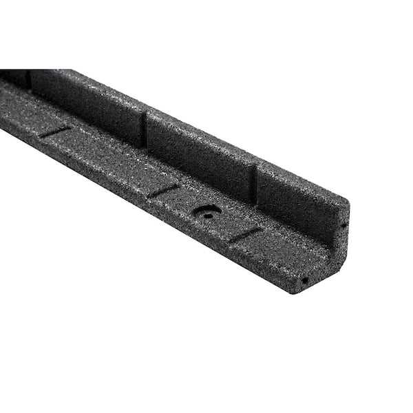 48 in. x 3 in. x 3 in. Black Roman Brick Rubber Edging