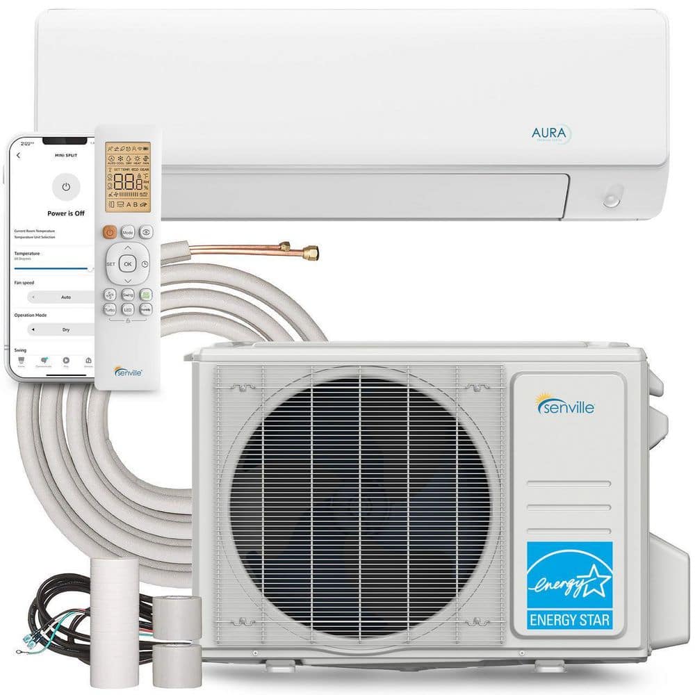 Senville ELITE Series Mini Split Air Conditioner Heat Pump, 12000 BTU, 208/230V, Inverter, Energy Star, Alexa, AHRI Certified