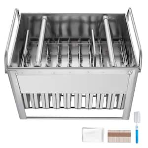 Commercial Popsicle Moulds, 40-Pieces Round-Head Ice Pop Moulds with Double Slot, Stainless Steel Ice Cream Maker