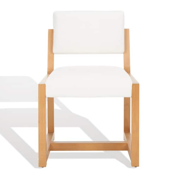 SAFAVIEH Galileo Ivory 20 in. Solid Beech Dining Chair