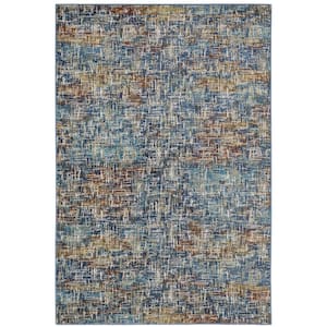 Virginia Multi 6 ft. 7 in. x 9 ft. 2 in. Textured Abstract Area Rug