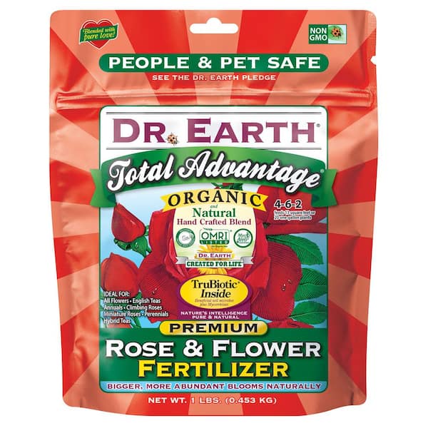 DR. EARTH 1 lb. 13 sq. ft. Organic Total Advantage Rose and Flower Fry Fertilizer