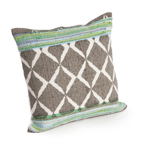 Gray best sale green pillows