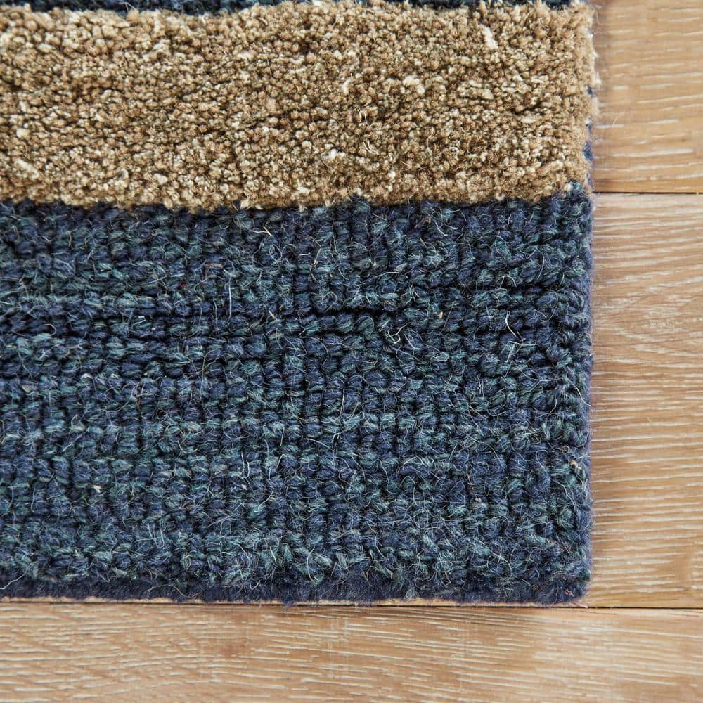 Aldena Hand-Tufted Navy/Gray 2 ft. x 3 ft. Trellis Area Rug