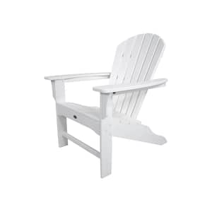 Yacht Club Shellback Classic White Plastic Patio Adirondack Chair