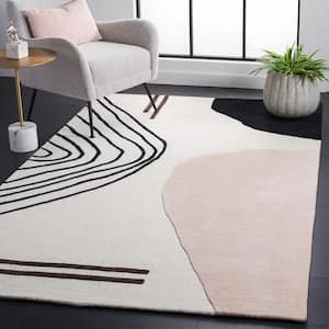 Rodeo Drive Ivory/Blush Doormat 3 ft. x 5 ft. Abstract Area Rug