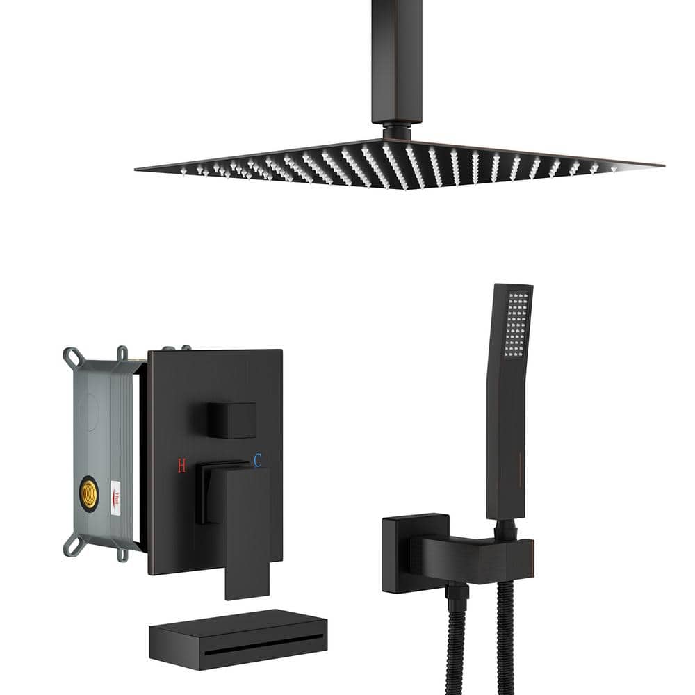 Ceiling Mount Single Handle 1-Spray Tub and Shower Faucet 1.8 GPM with Show