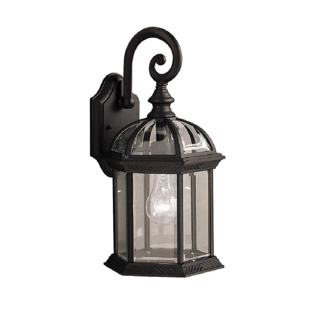 Adalyn 1-Light Black Outdoor Wall Lantern Sconce