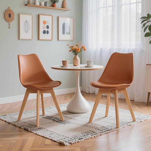 VECELO Modern Dining Chairs Set of 4 Mid Century Padded Seat Side