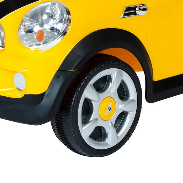 Battery-Powered Kids Ride On Car Rollplay 6V Mini Cooper Ride On Toy Yellow 