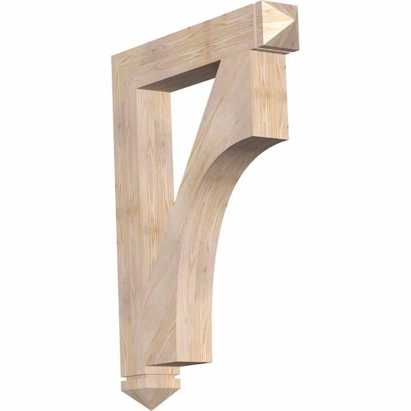 Ekena Millwork 5.5 in. x 48 in. x 36 in. Douglas Fir Westlake Arts and Crafts Smooth Bracket