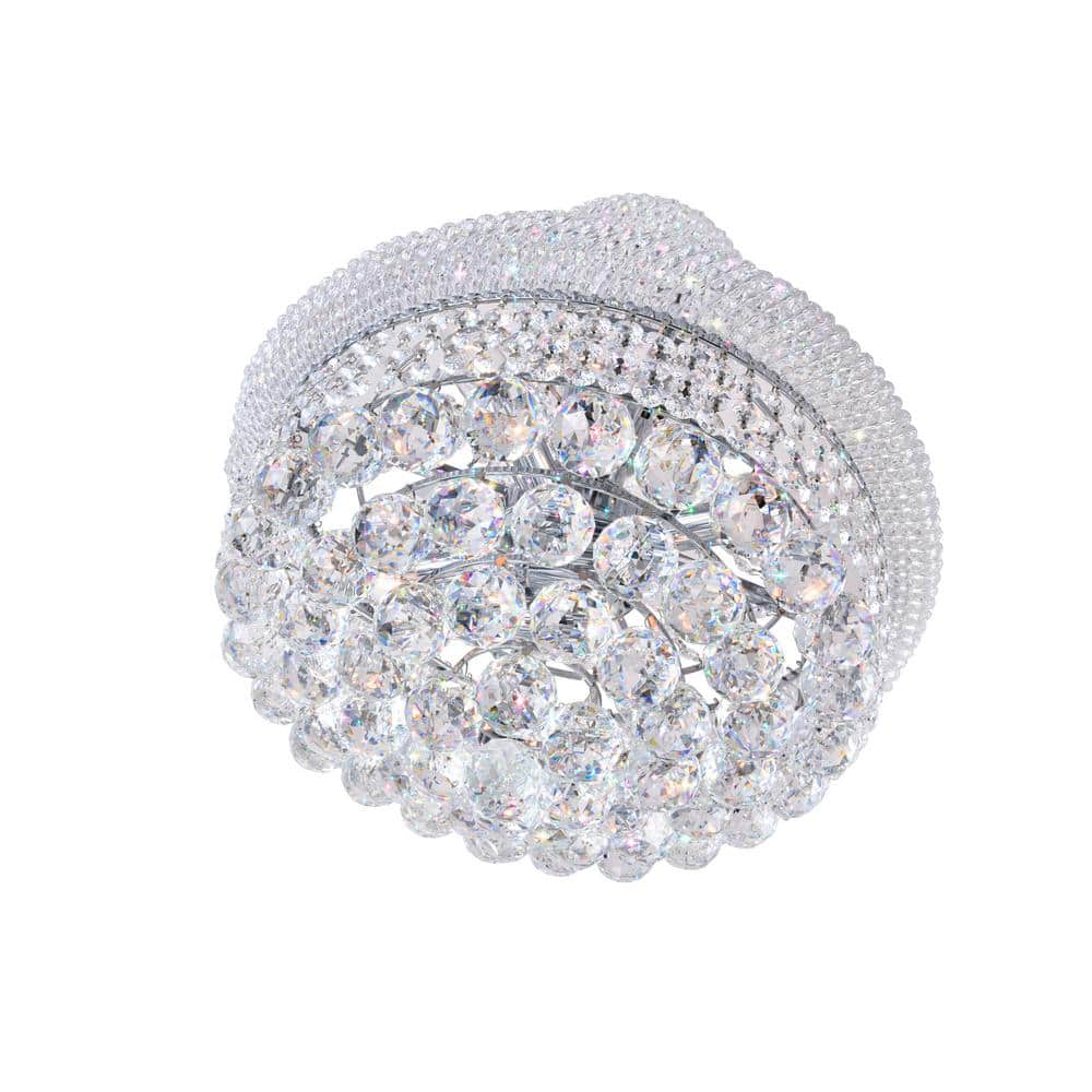 Empire 18" Chrome and Crystal 8-Light Chandelier