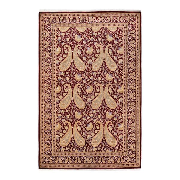Solo Rugs Mogul One-of-a-Kind Traditional Orange 6 ft. 2 in. x 9 ft. 6 in. Oriental Area Rug