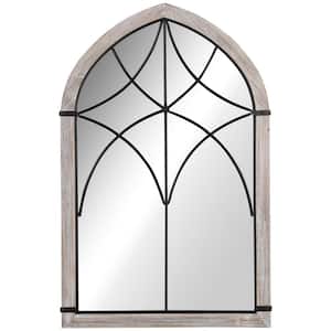 Multicolor 36.5 in. W x 23.5 in. Modern Wood Rectangle Wall Mirror for Living Room, Bedroom, Entryway