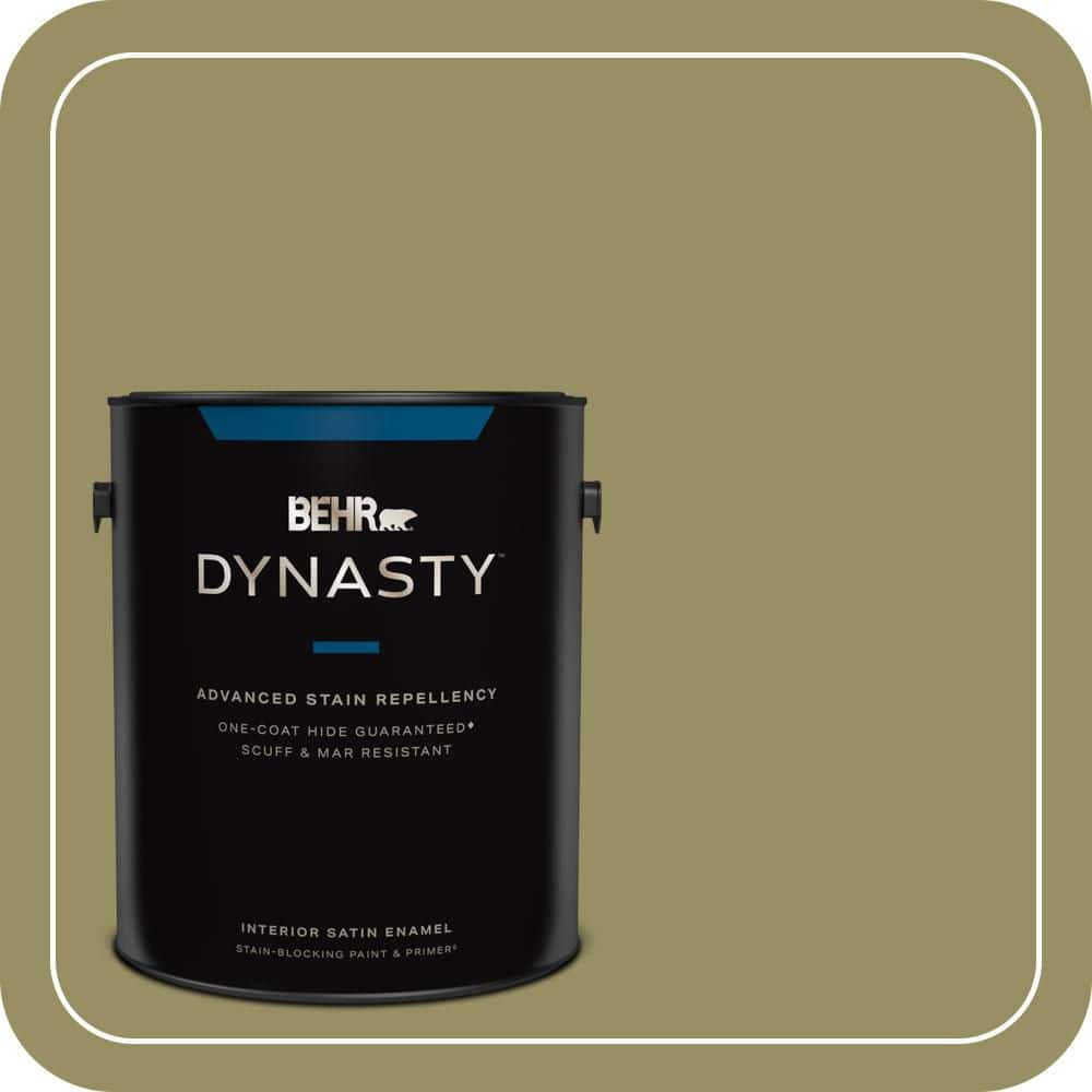 1 gal. #390F-6 Tate Olive Satin Enamel Interior Stain-Blocking Paint & Primer price history on PriceWatchPro