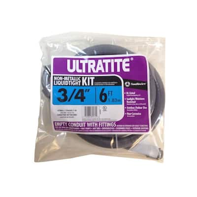 3/4 in. x 6 ft. Ultratite Liquidtight Flexible Non-Metallic PVC Conduit Whip