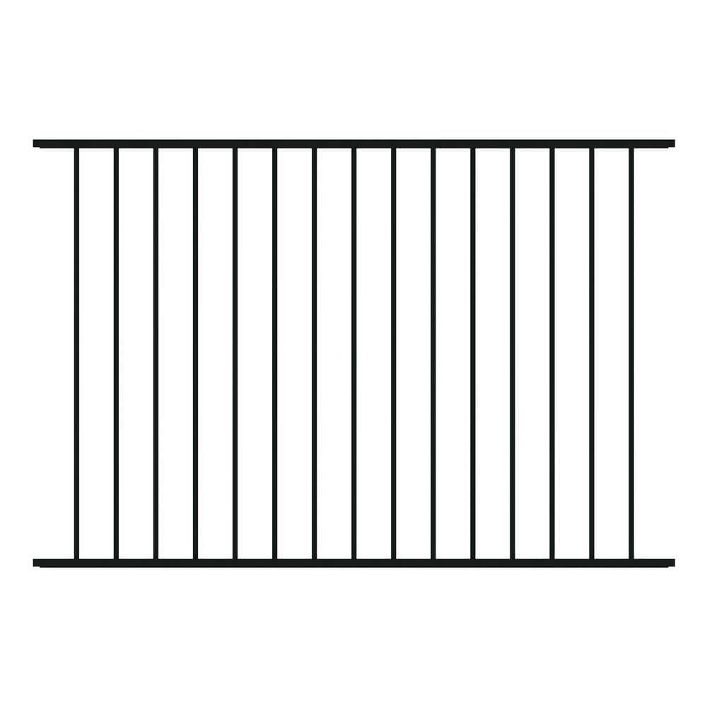 Newtown 4 ft. H x 6 ft. W Black Aluminum Pre-Assembled Fence Panel price history on PriceWatchPro