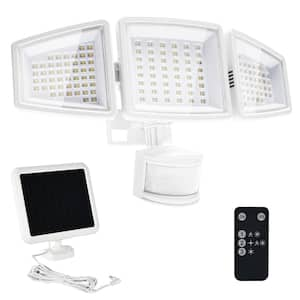 2-Watt 1800-Lumens White Motion Sensing Dusk to Dawn Integrated LED Flood Light