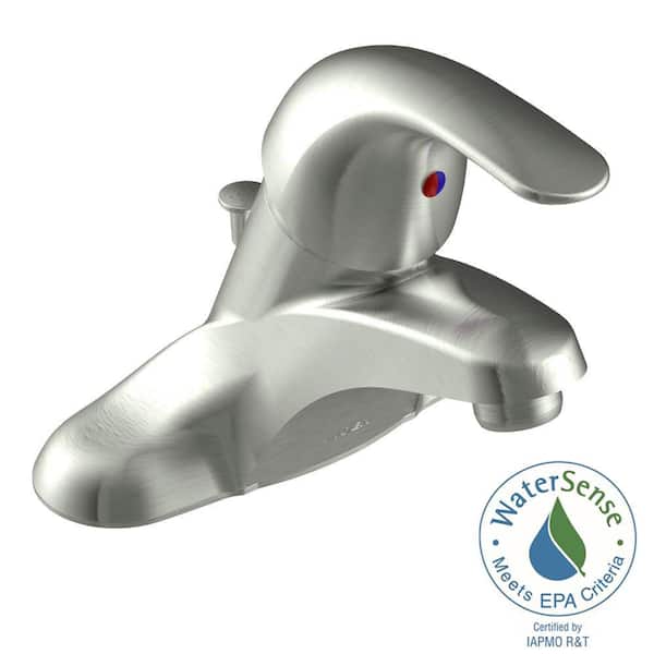 MOEN Adler 4 in. Centerset Single-Handle Low-Arc Bathroom Faucet 