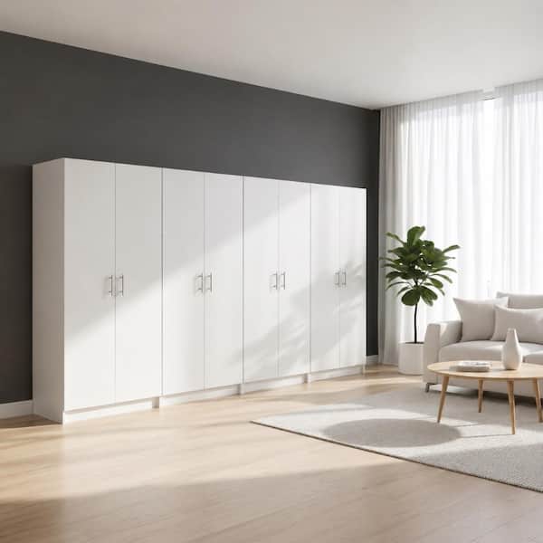 Klair Living Modex White Multi-Purpose Utility Storage Cabinet (4