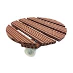 4.5 in. H, 15.1 in. Dia Terra Cotta Large Round WPC Plant Caddy