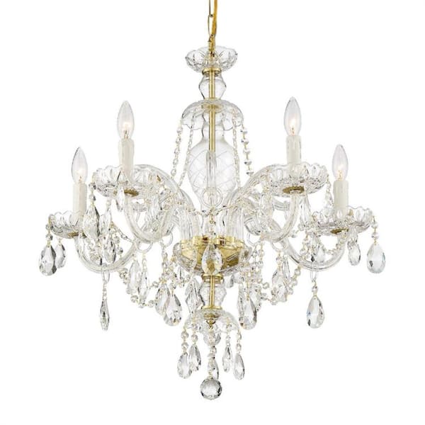 3 Light Marie Therese Chandelier Light Polished Chrome 