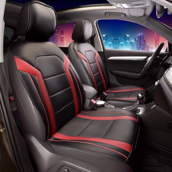 Ultra Sleek Car Seat Cushions 23 in. x 1 in. x 47 in. Oxford Fabric Front  Set