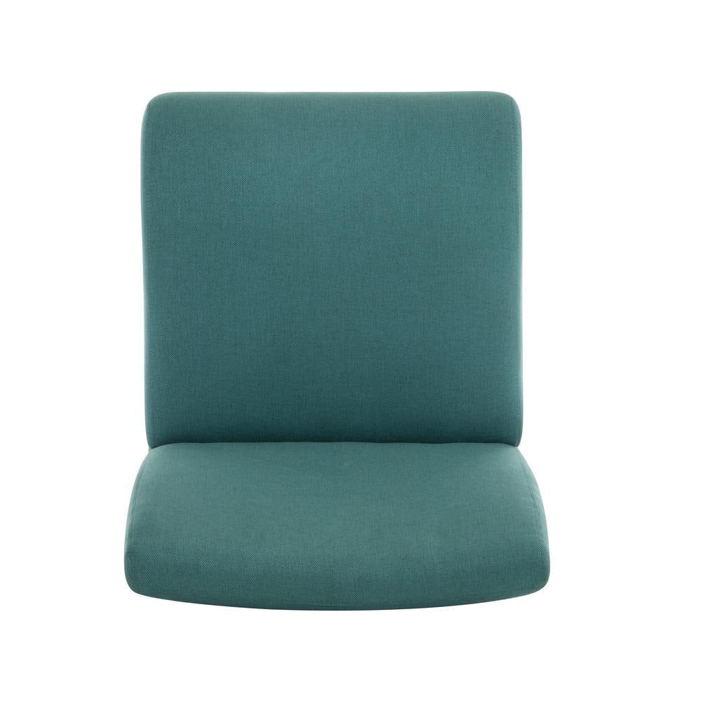 Dark Teal and Matte Black Handcrafted Rubberwood Slipper Chair