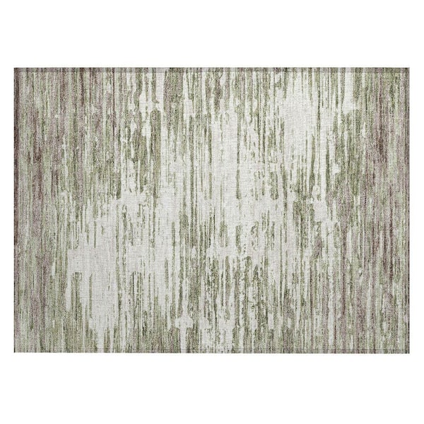Chantille Machine Washable Indoor/Outdoor Abstract ACN2767 Sage 3 ft. x 4 ft. Area Rug