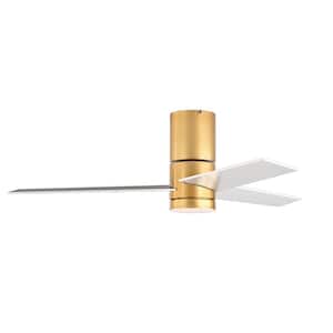 Triplex 48 In. Integrated LED Indoor Gold Ceiling Fans with Light and Remote