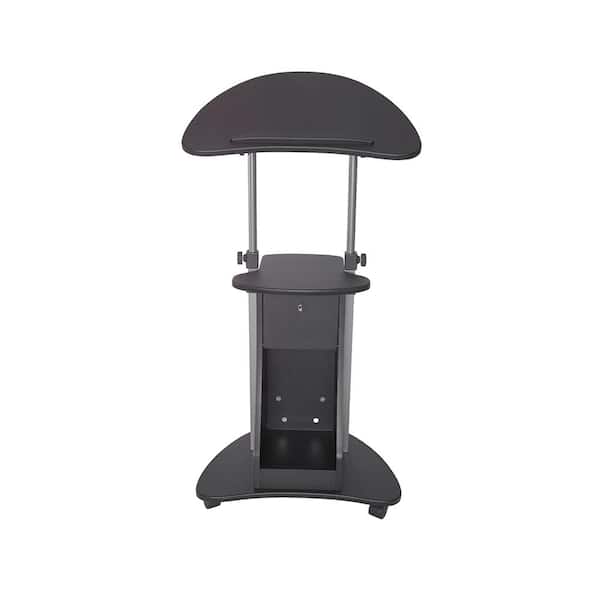 STICKON 21.5 in. Black Wood Laptop Desk With Storage